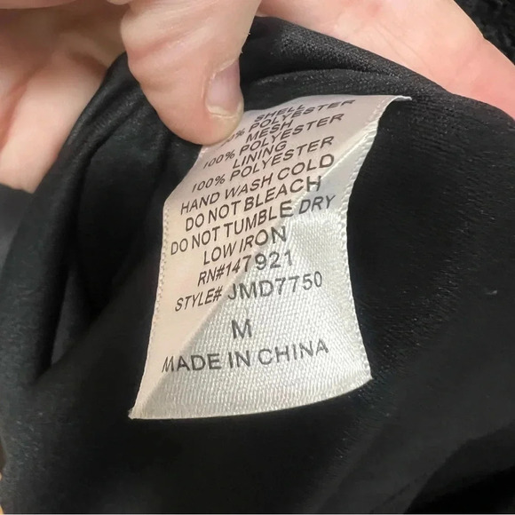 Just Me by NY & Co black fit and flare lace dress with bow closure size medium - Picture 10 of 10